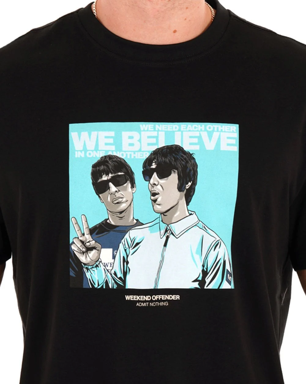 Weekend Offender Believe T Shirt Black - Image 2