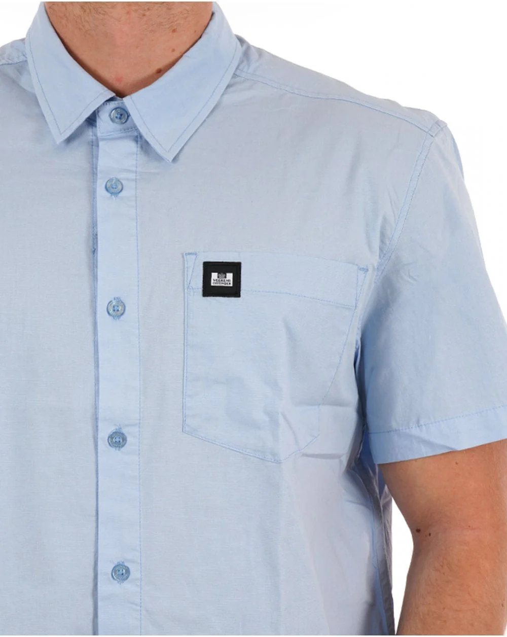 Weekend Offender Borak SS Shirt Sky Blue - Image 2