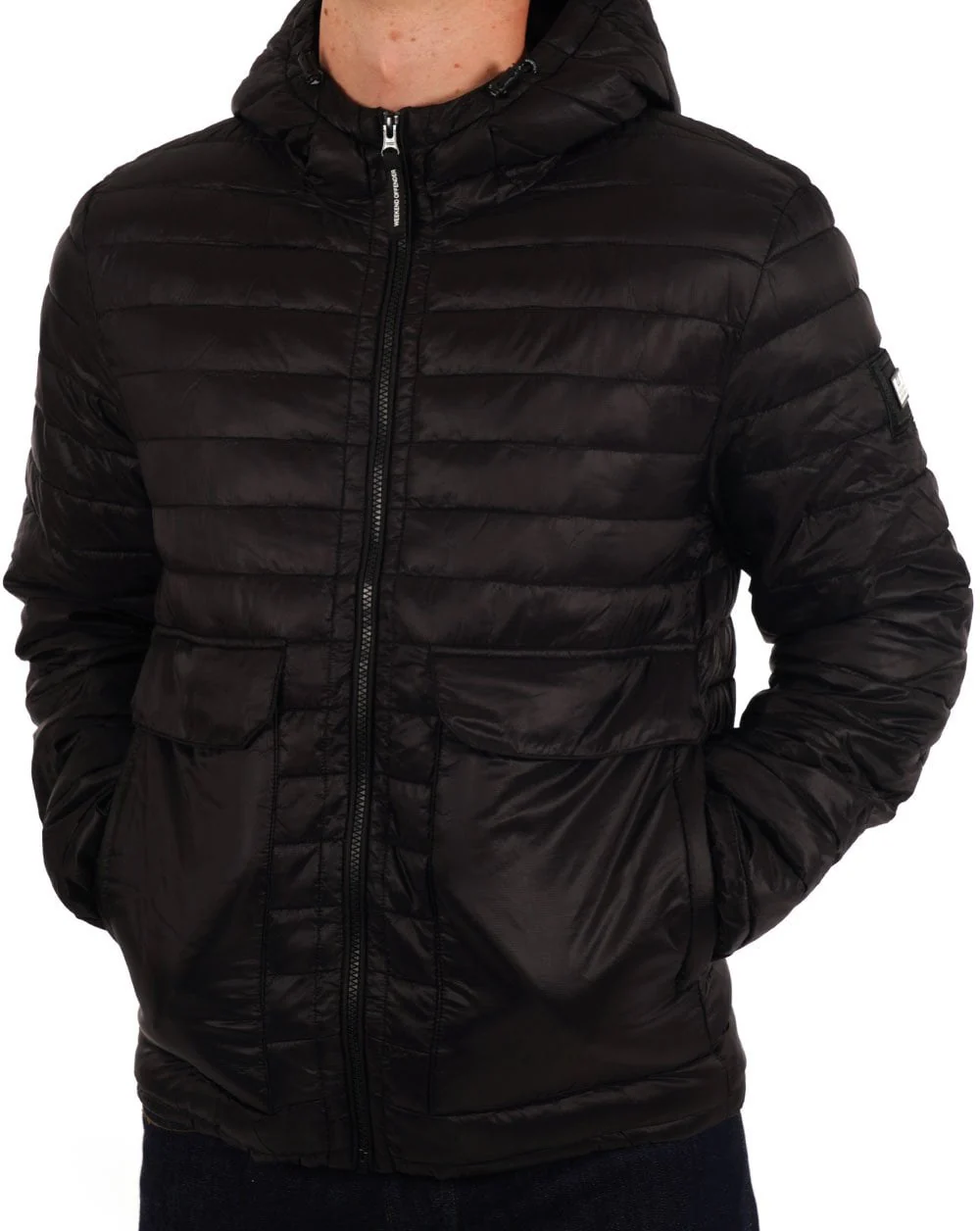 Weekend Offender Browne Quilted Jacket Black - Image 3