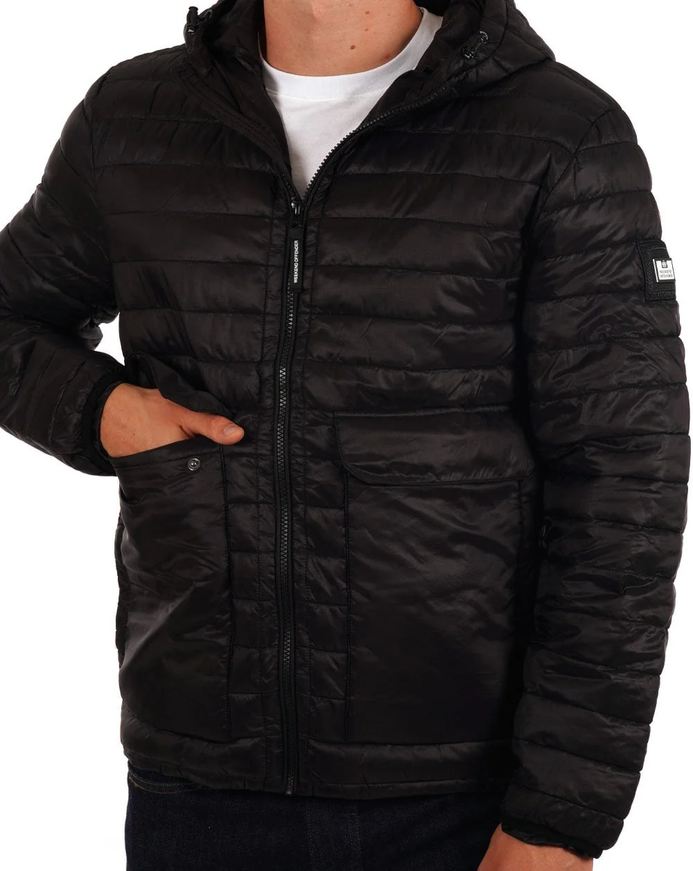 Weekend Offender Browne Quilted Jacket Black - Image 4