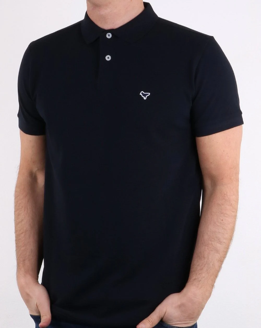 Weekend Offender Cannon Polo Shirt Navy - Image 3