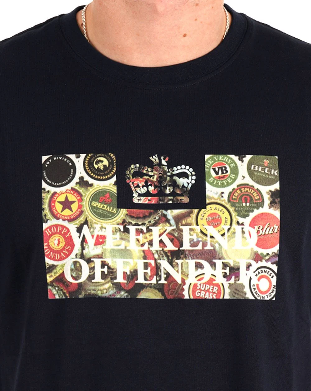 Weekend Offender Caps T Shirt Navy - Image 2