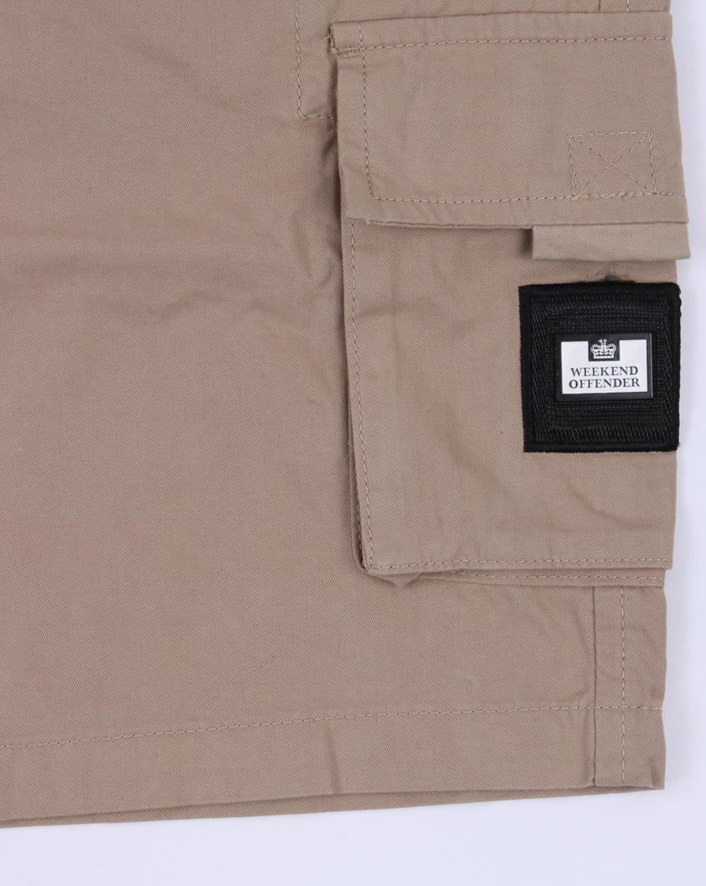 Weekend Offender Cargo Shorts Stone - Image 3
