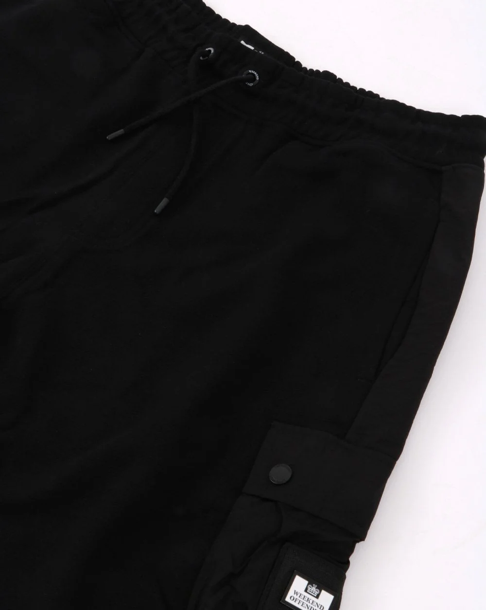 Weekend Offender Cargo Sweat Shorts Black - Image 2
