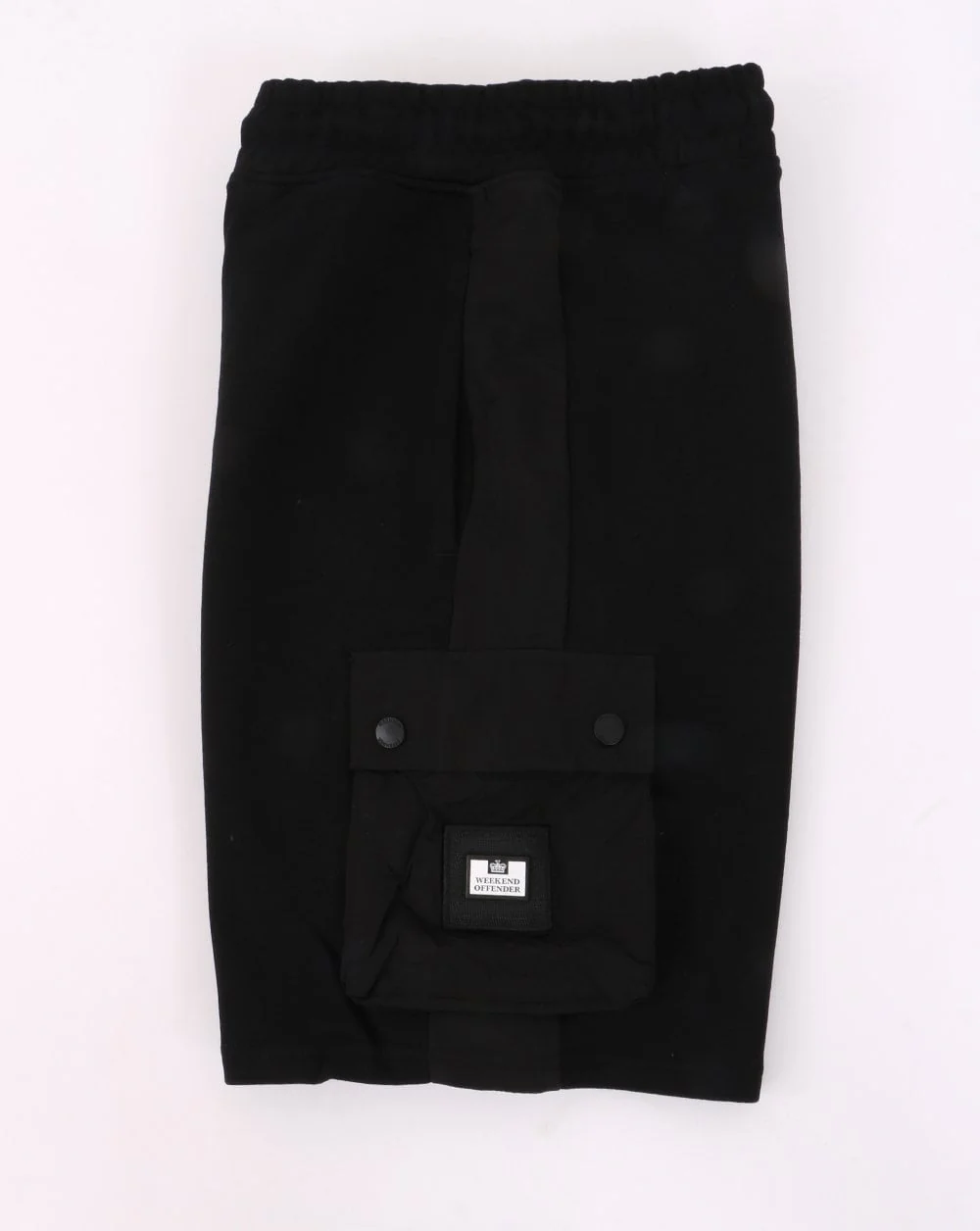 Weekend Offender Cargo Sweat Shorts Black - Image 3