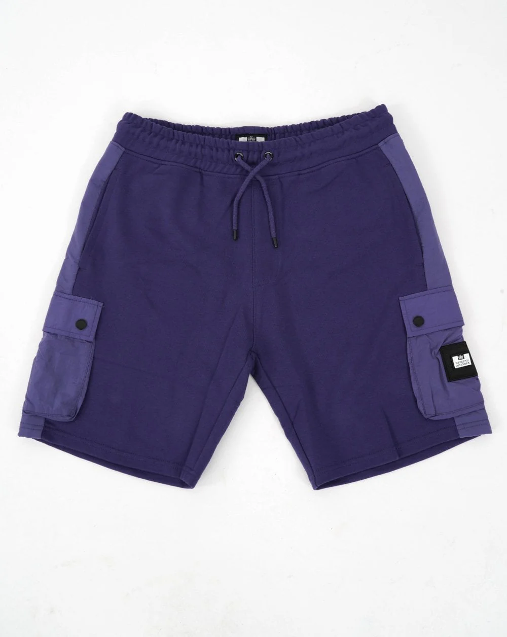 Weekend Offender Cargo Sweat Shorts Purple Ink