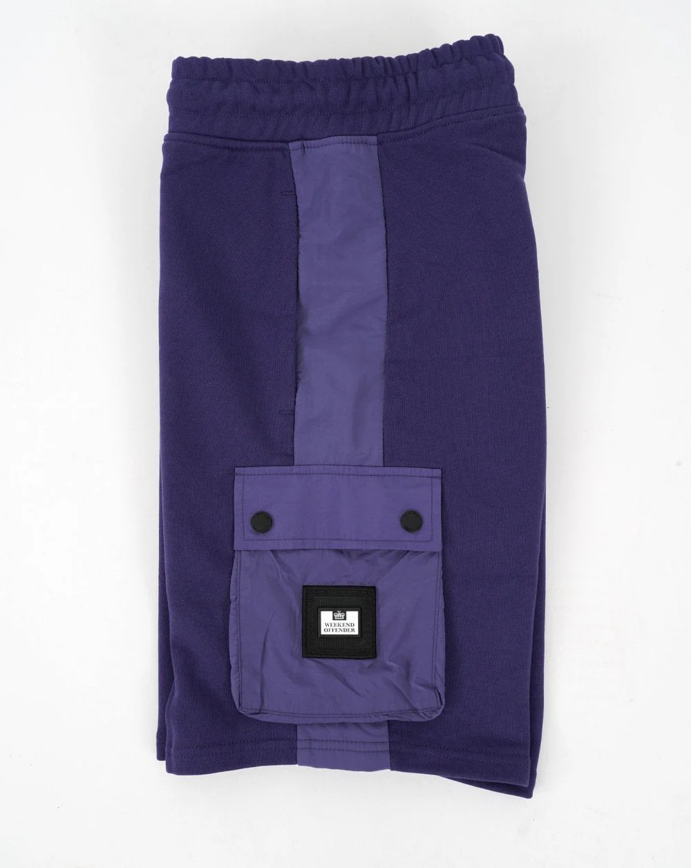 Weekend Offender Cargo Sweat Shorts Purple Ink - Image 2