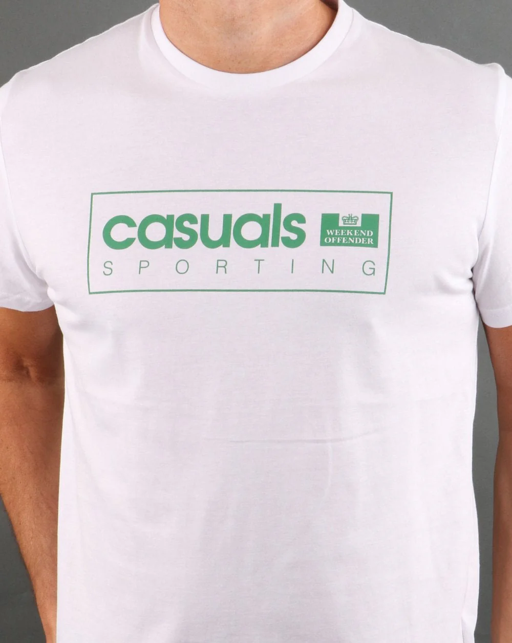Weekend Offender Casuals International T-shirt White/green - Image 3
