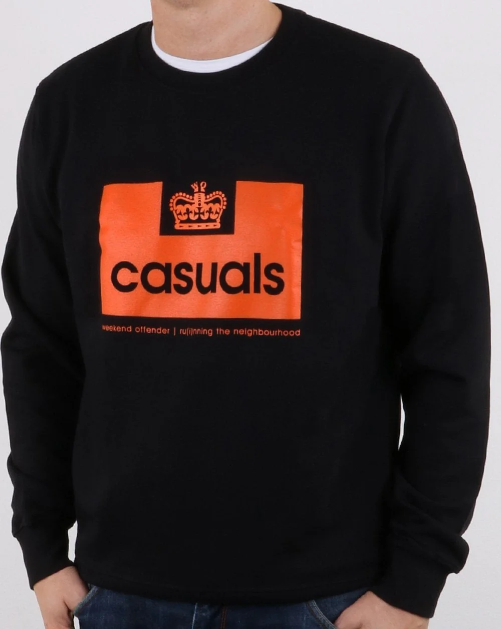 Weekend Offender Casuals Sweatshirt Black/orange - Image 2