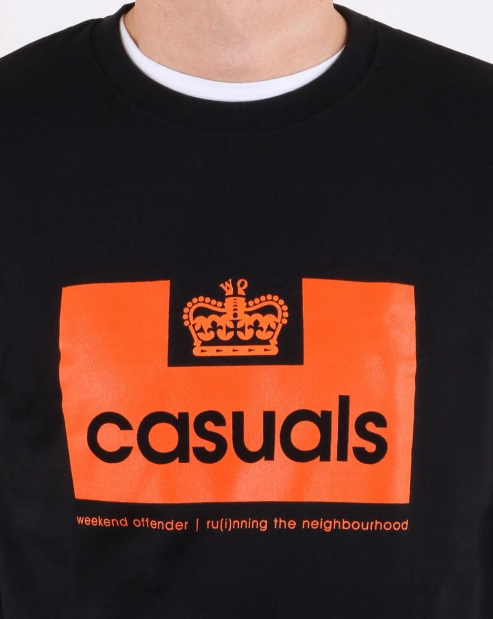 Weekend Offender Casuals Sweatshirt Black/orange - Image 3