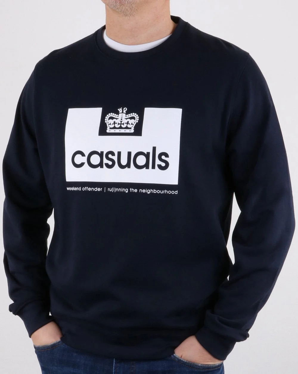 Weekend Offender Casuals Sweatshirt Navy - Image 2