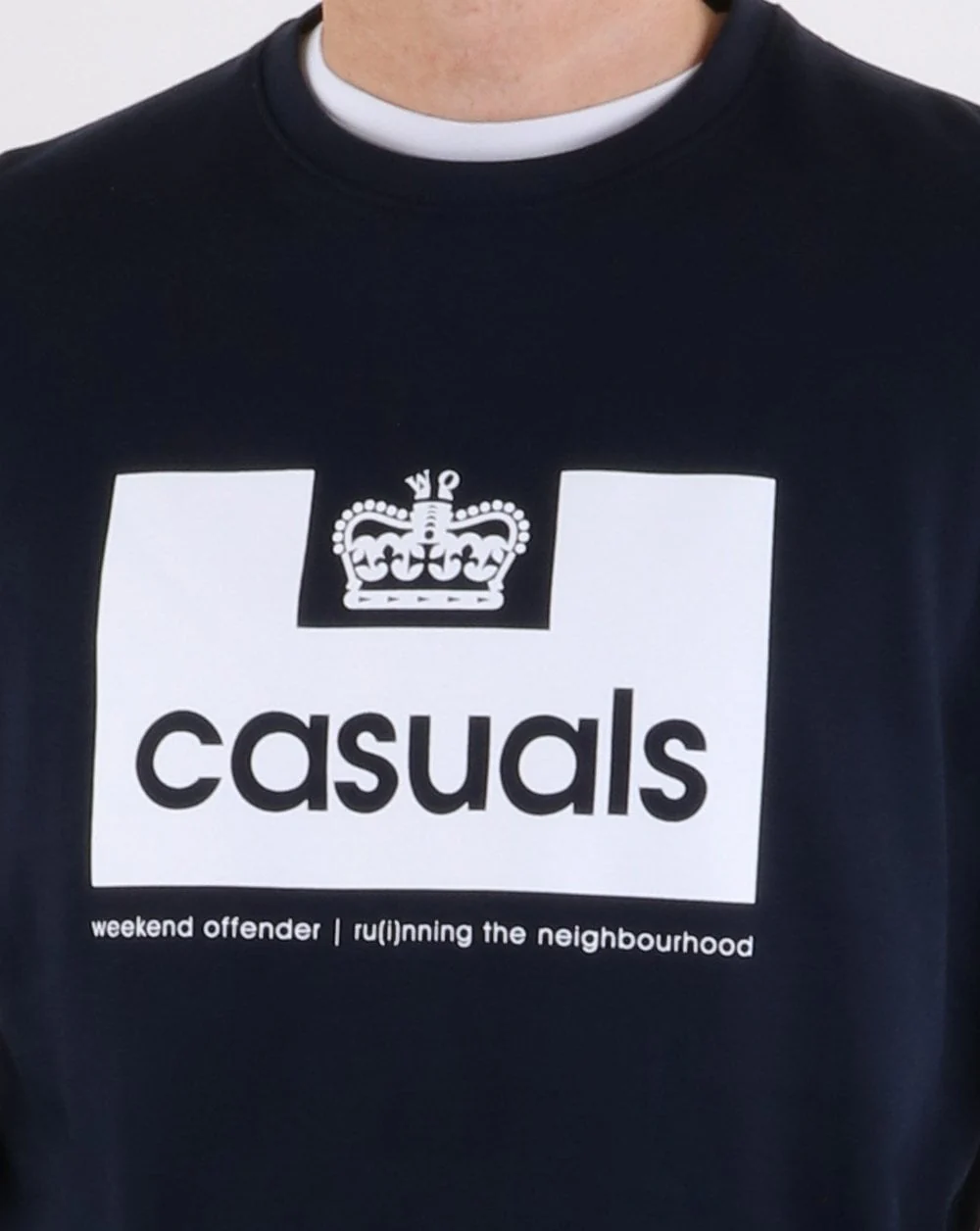 Weekend Offender Casuals Sweatshirt Navy - Image 3