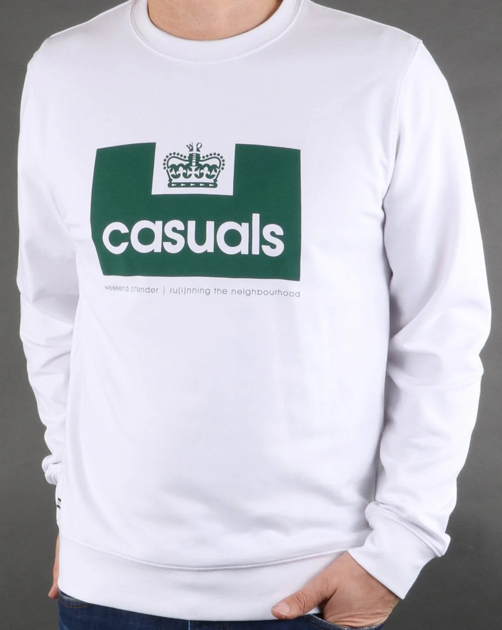 Weekend Offender Casuals Sweatshirt White/green