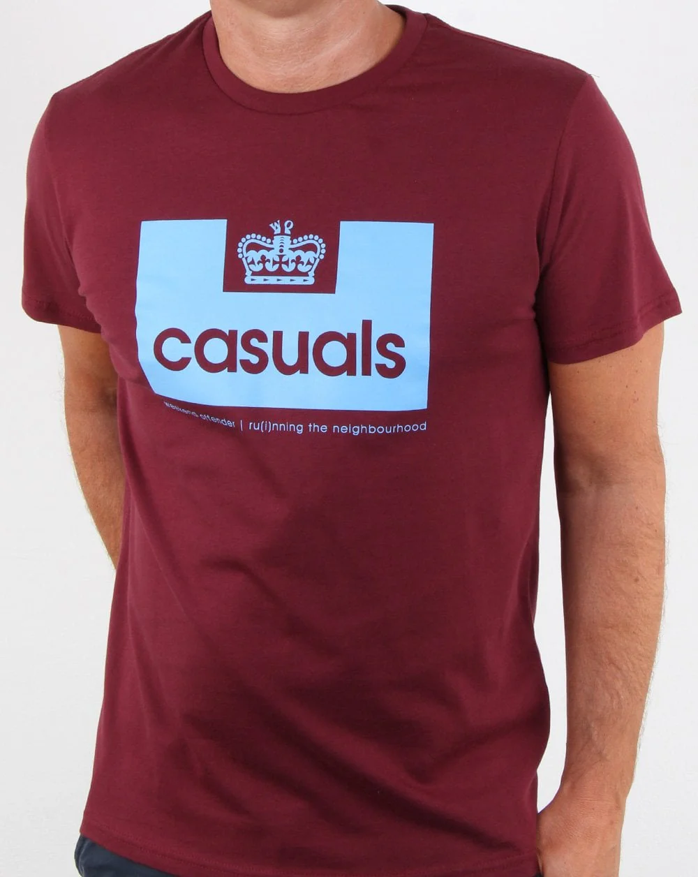 Weekend Offender Casuals T Shirt Claret - Image 3