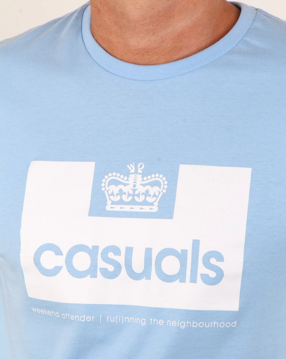 Weekend Offender Casuals T Shirt Sky Blue - Image 2