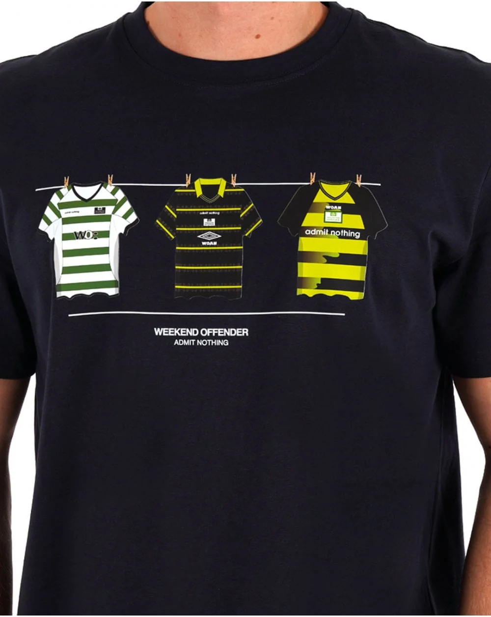 Weekend Offender Celtic T-shirt New Navy/Green - Image 2