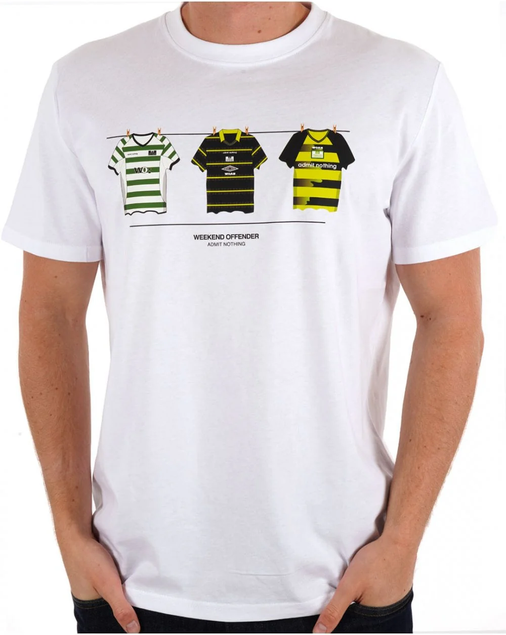 Weekend Offender Celtic T-shirt New White/Green