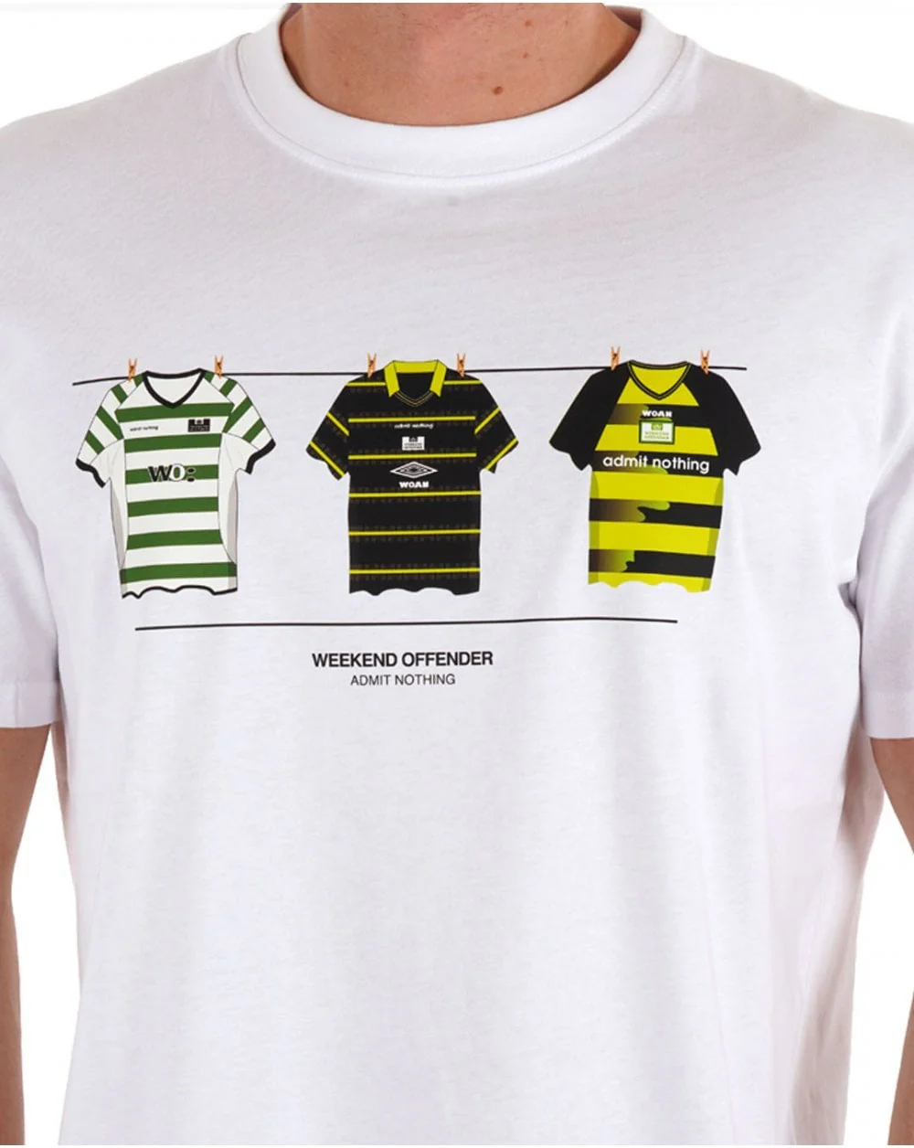 Weekend Offender Celtic T-shirt New White/Green - Image 2