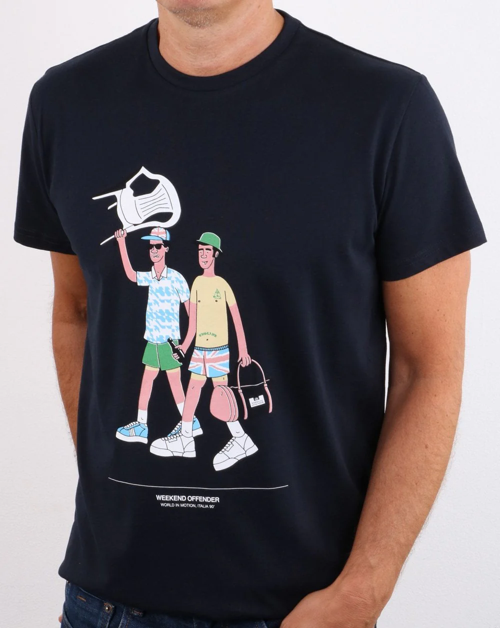 Weekend Offender Chairs T-shirt Navy - Image 3