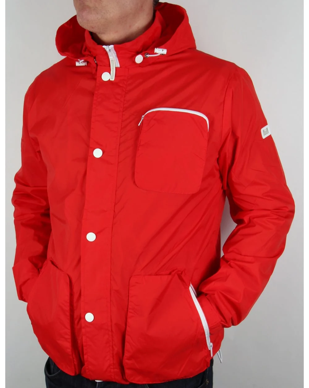 Weekend Offender Chebe Hooded Jacket Chilli Red - Image 2