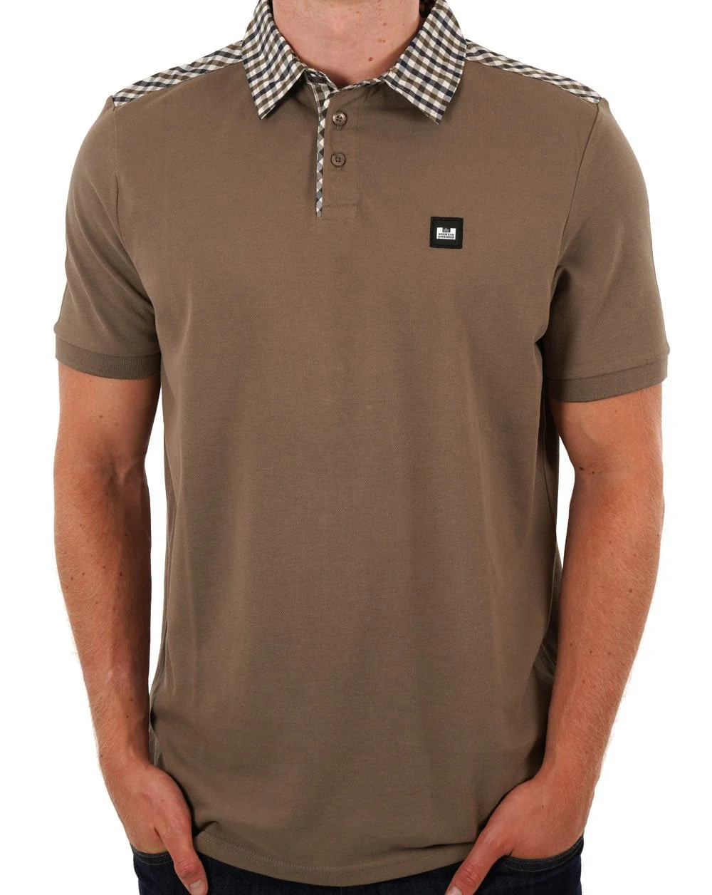 Weekend Offender Costa Polo Shirt Mocha - Image 3