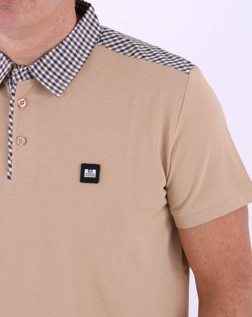 Weekend Offender Costa Polo Shirt Sand - Image 2
