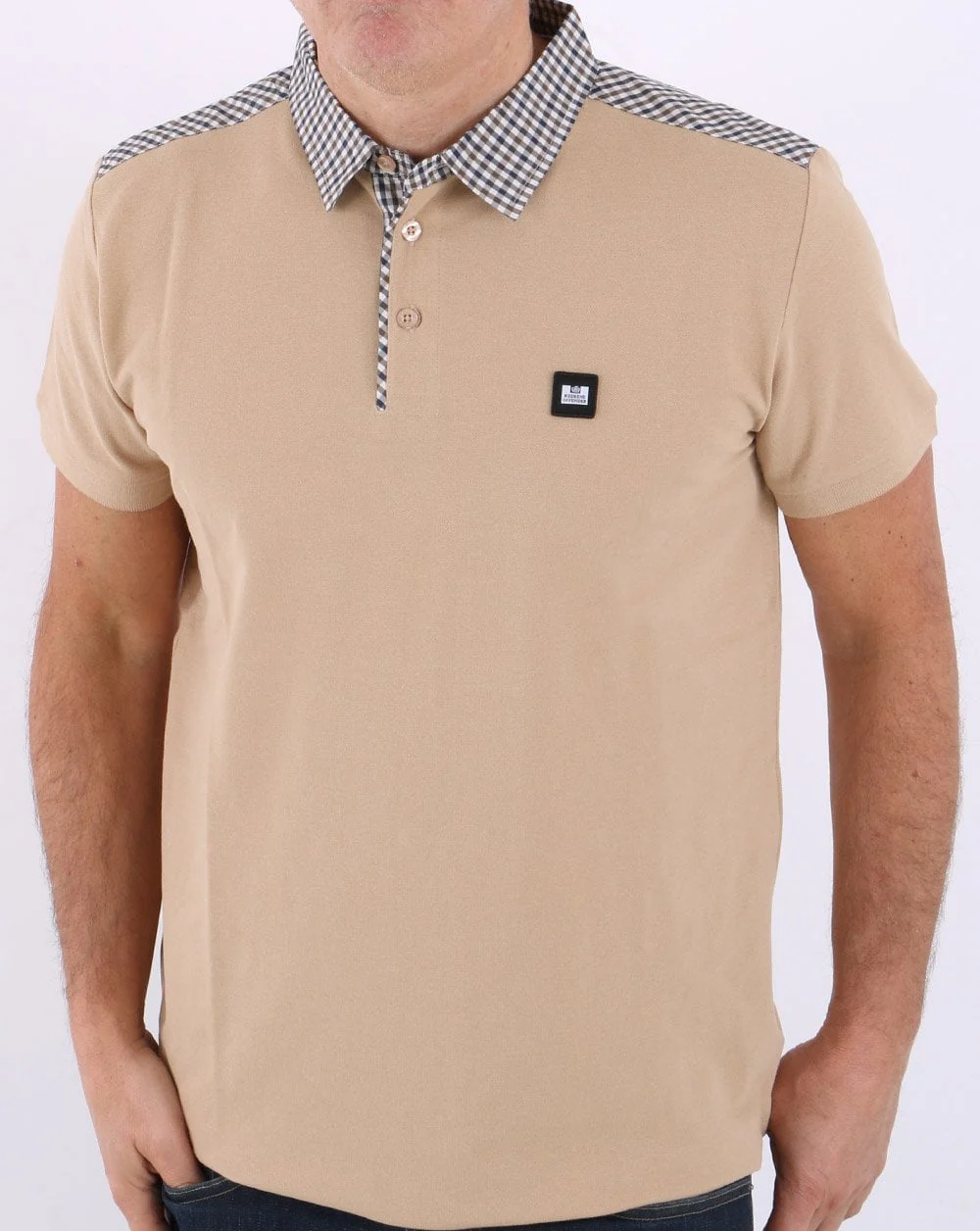 Weekend Offender Costa Polo Shirt Sand - Image 3