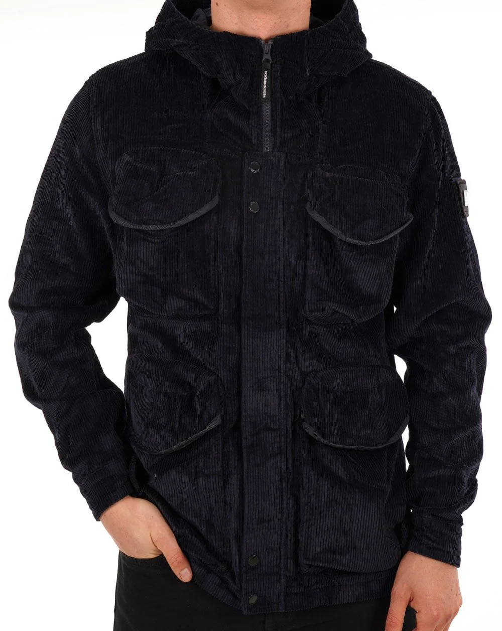 Weekend Offender Cotoca Cord Jacket Navy - Image 3