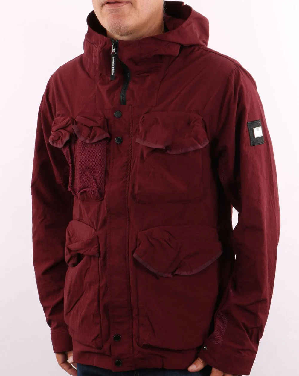Weekend Offender Cotoca Jacket Burgundy - Image 3