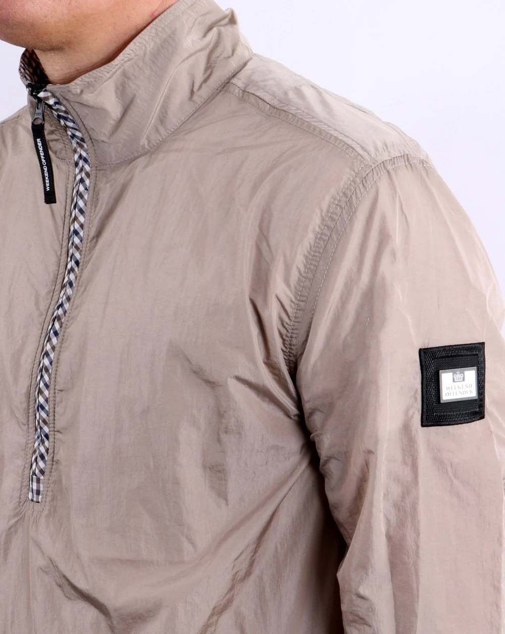 Weekend Offender Covington Half Zip Beige - Image 3