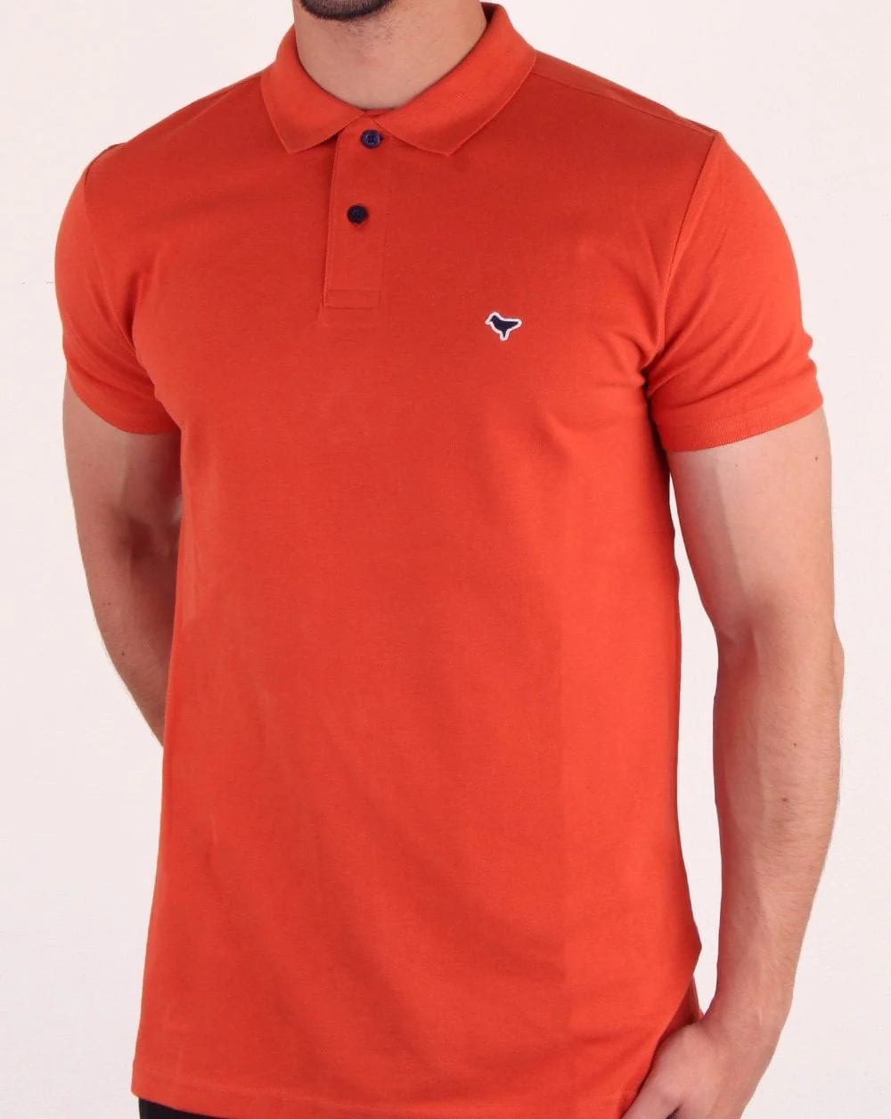Weekend Offender Dove Polo Shirt Orange - Image 2