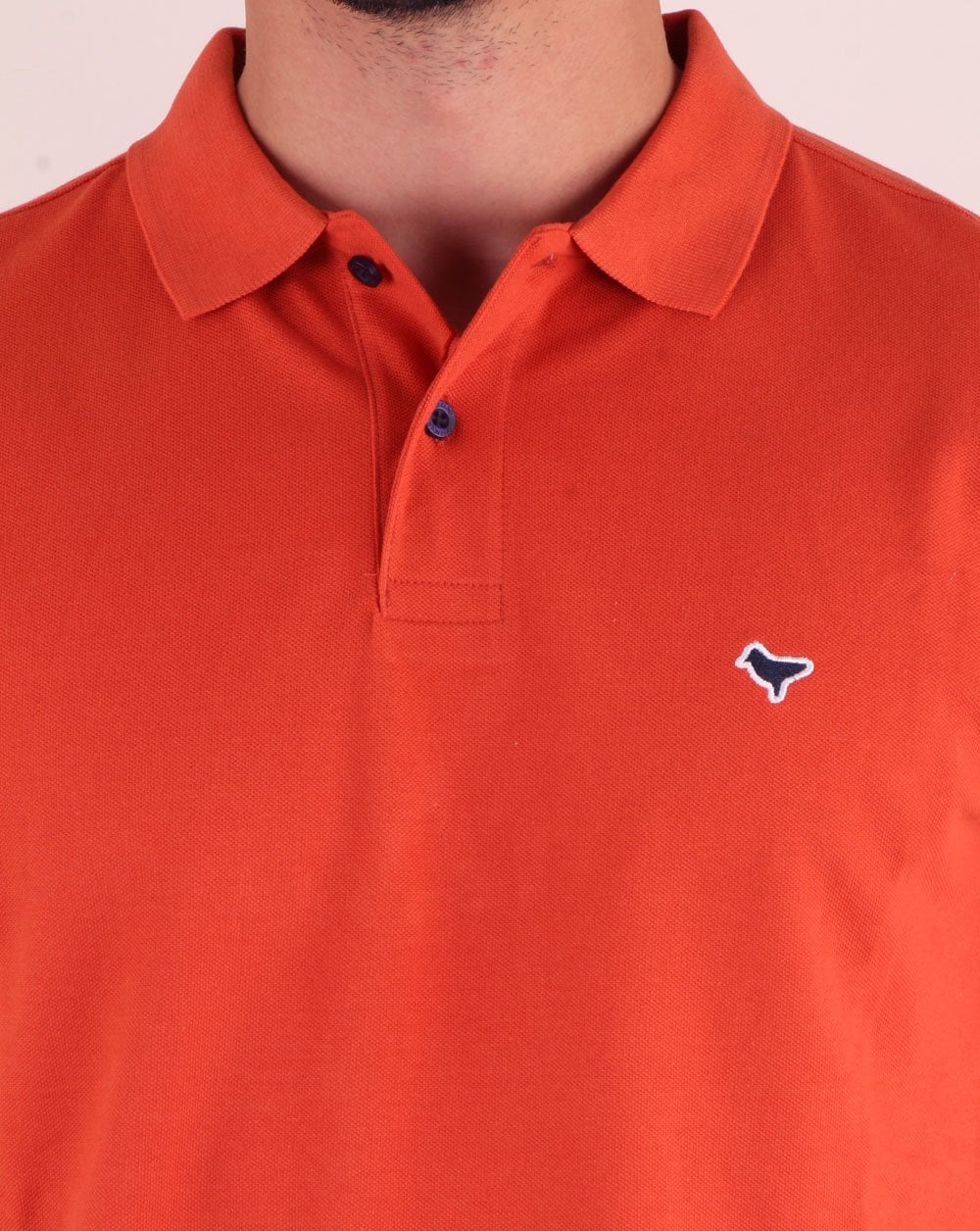 Weekend Offender Dove Polo Shirt Orange - Image 4