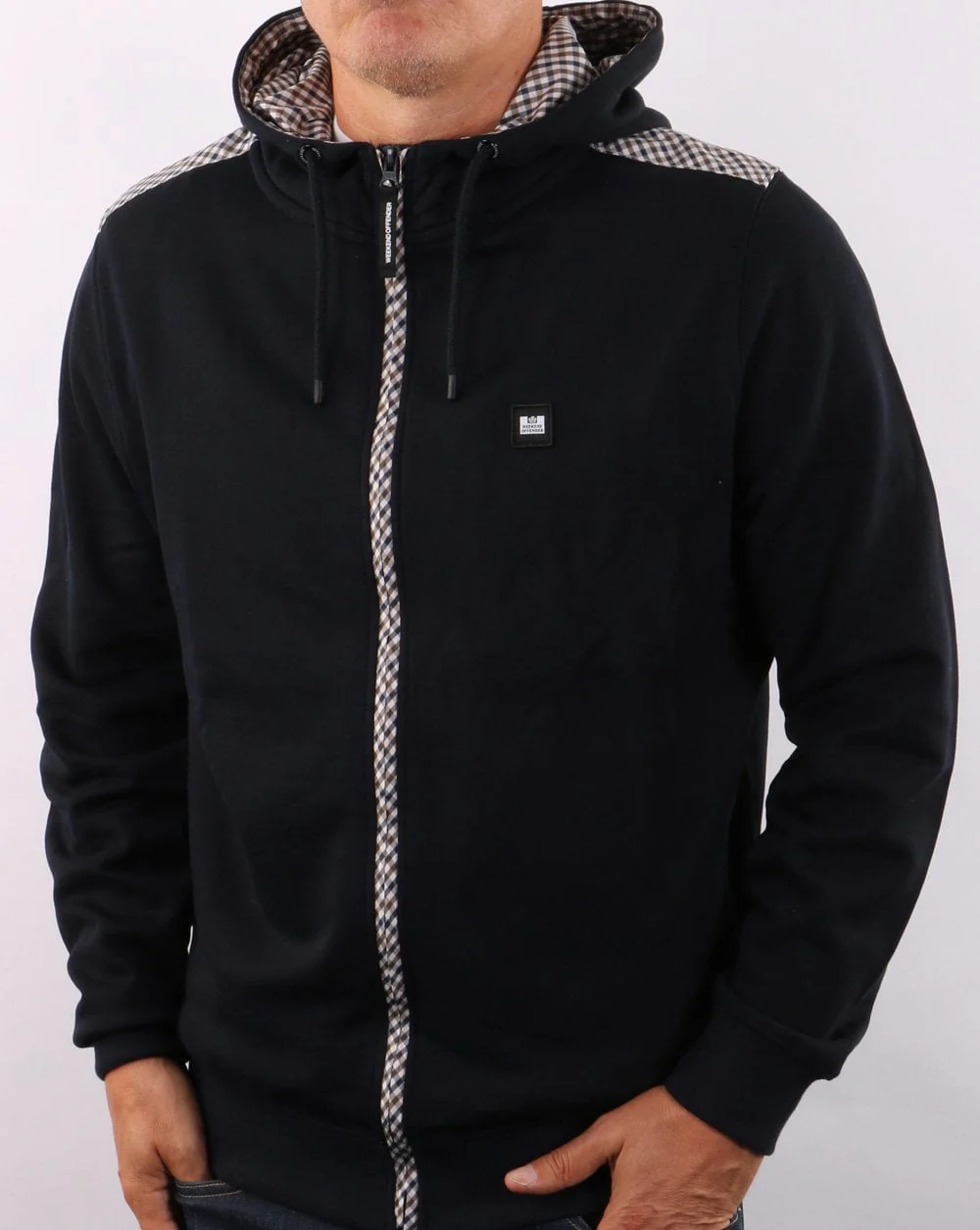 Weekend Offender Dvorak Hoodie Navy - Image 2