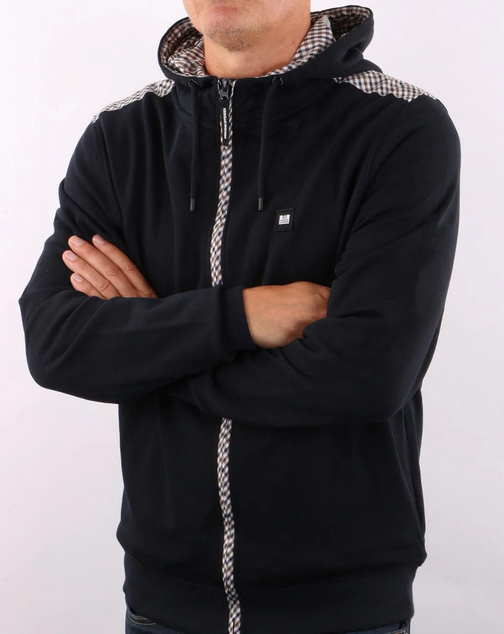 Weekend Offender Dvorak Hoodie Navy - Image 3