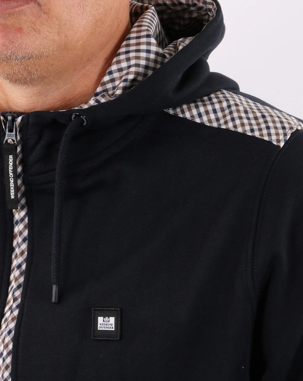 Weekend Offender Dvorak Hoodie Navy - Image 4