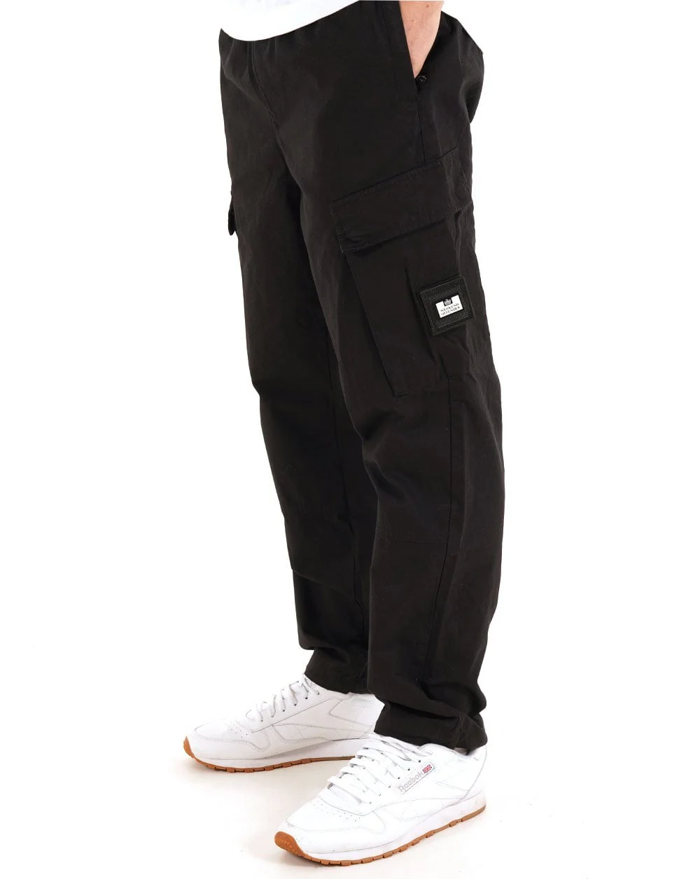 Weekend Offender Eldon Relaxed Cargo Pants Black - Image 3