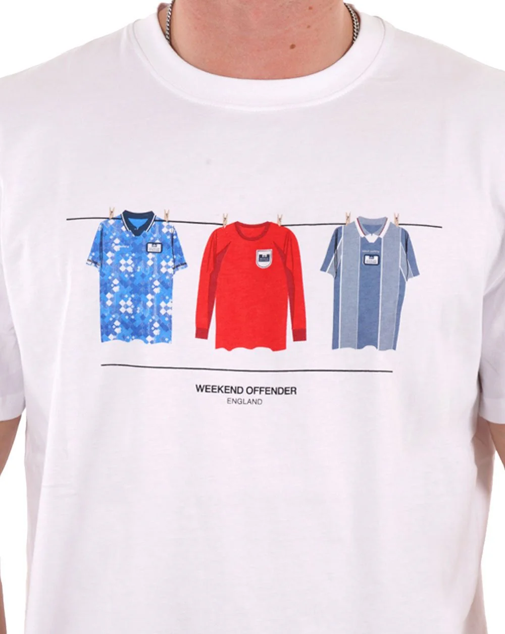 Weekend Offender England Away T-Shirt White - Image 2