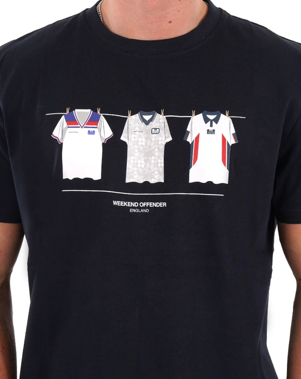 Weekend Offender England Home T-Shirt Navy - Image 2