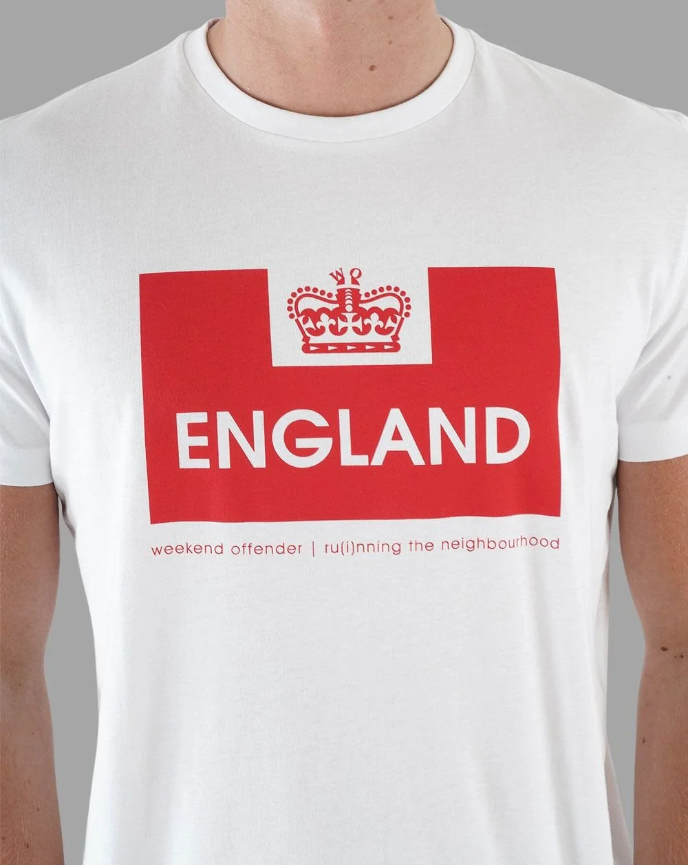 Weekend Offender England T-shirt White/Red - Image 2