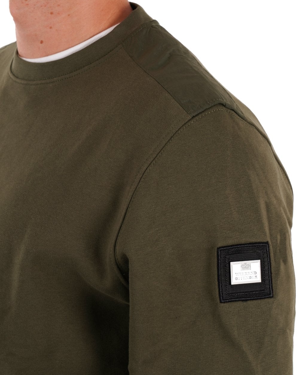 Weekend Offender F Bomb Sweatshirt Khaki Green - Image 3