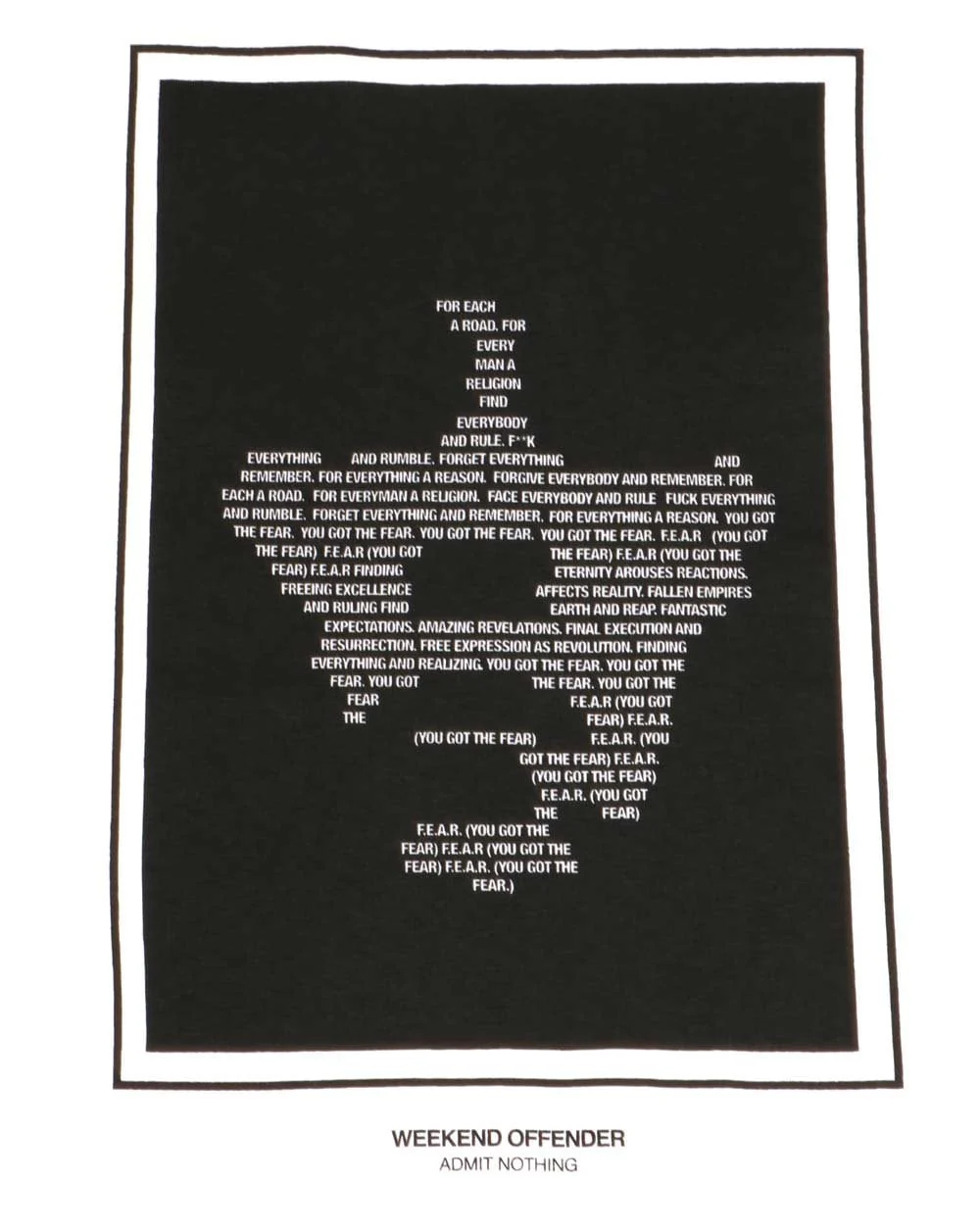 Weekend Offender F.E.A.R T-shirt White - Image 2