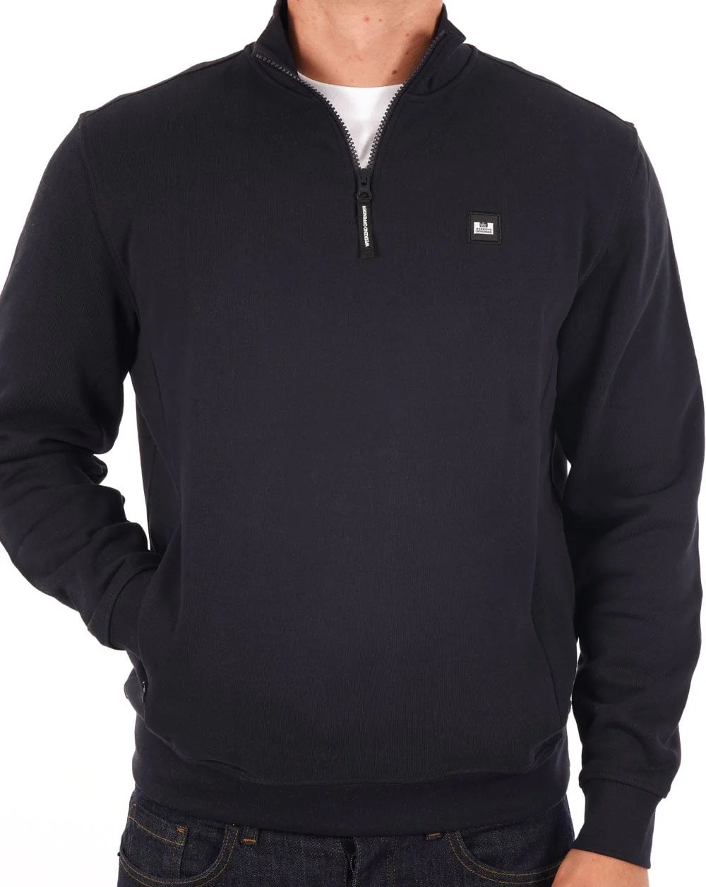Weekend Offender Farone Quarter Zip Sweatshirt Navy