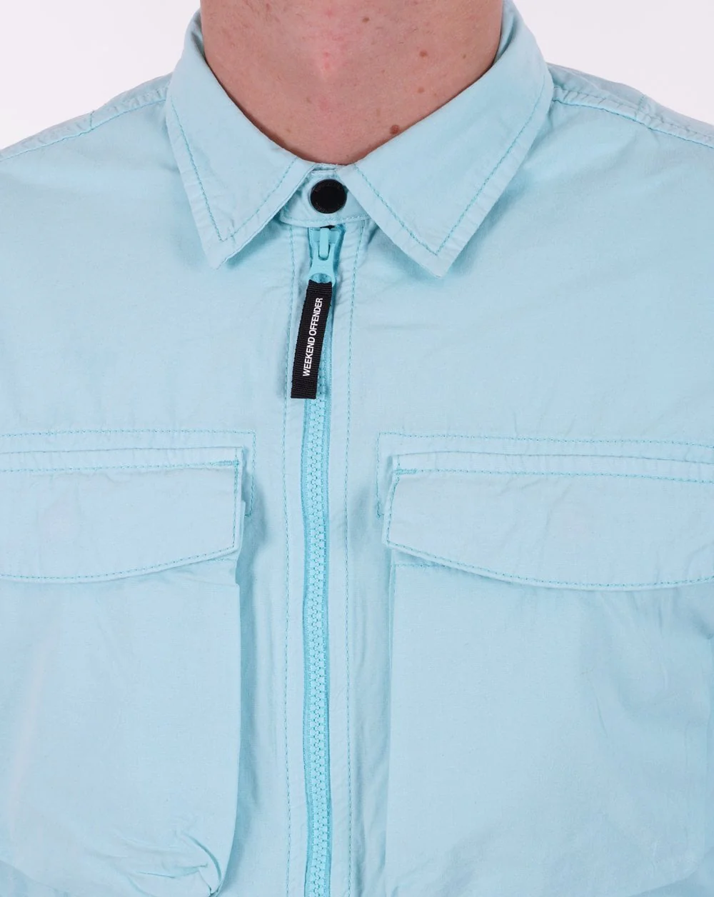 Weekend Offender Formella Overshirt Aqua - Image 3