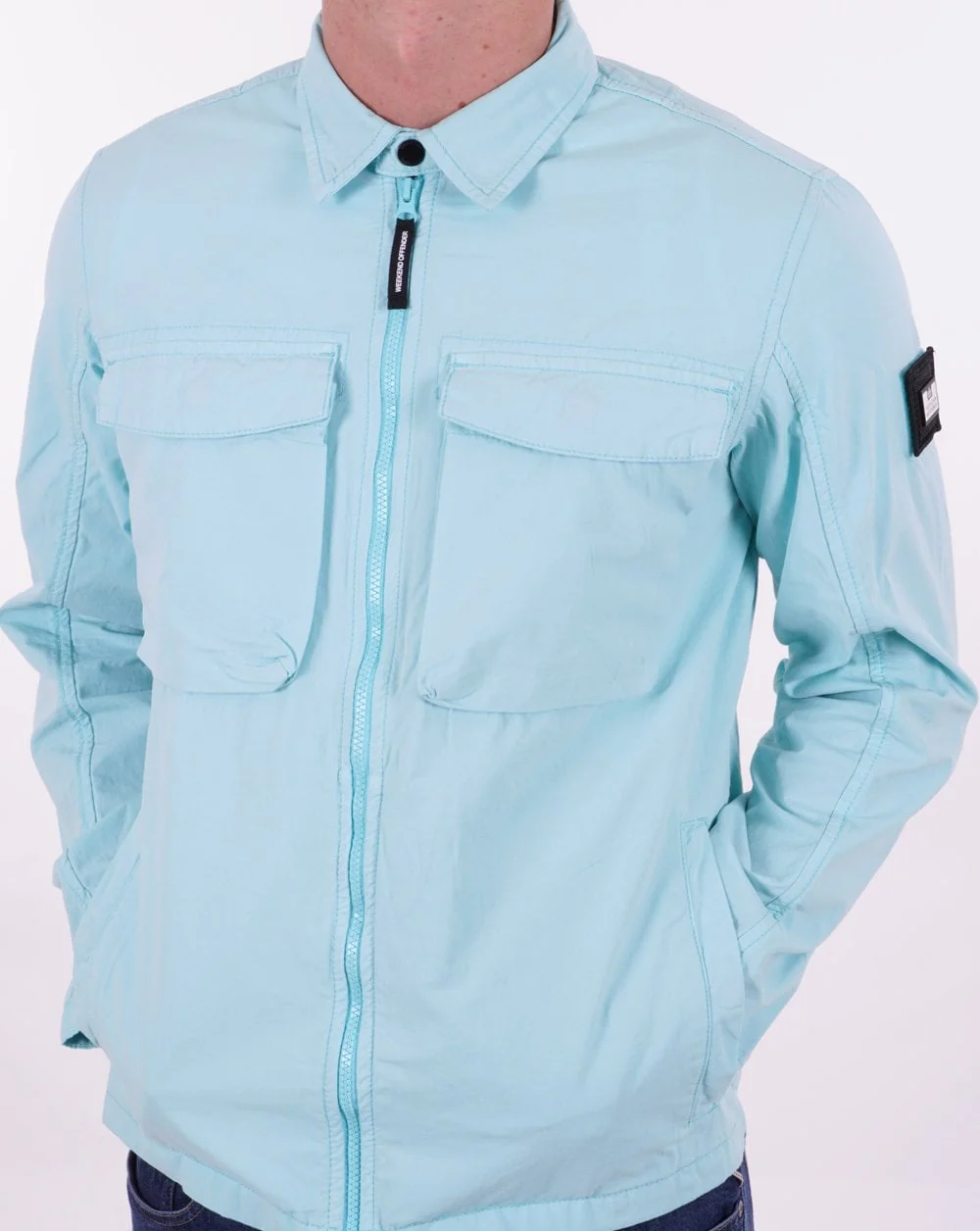Weekend Offender Formella Overshirt Aqua - Image 4