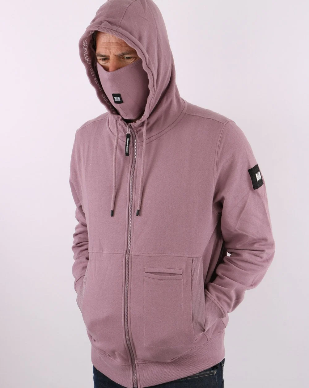 Weekend Offender Full Zip Hoody Lilac - Image 2