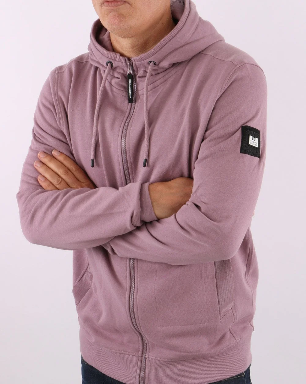 Weekend Offender Full Zip Hoody Lilac - Image 4
