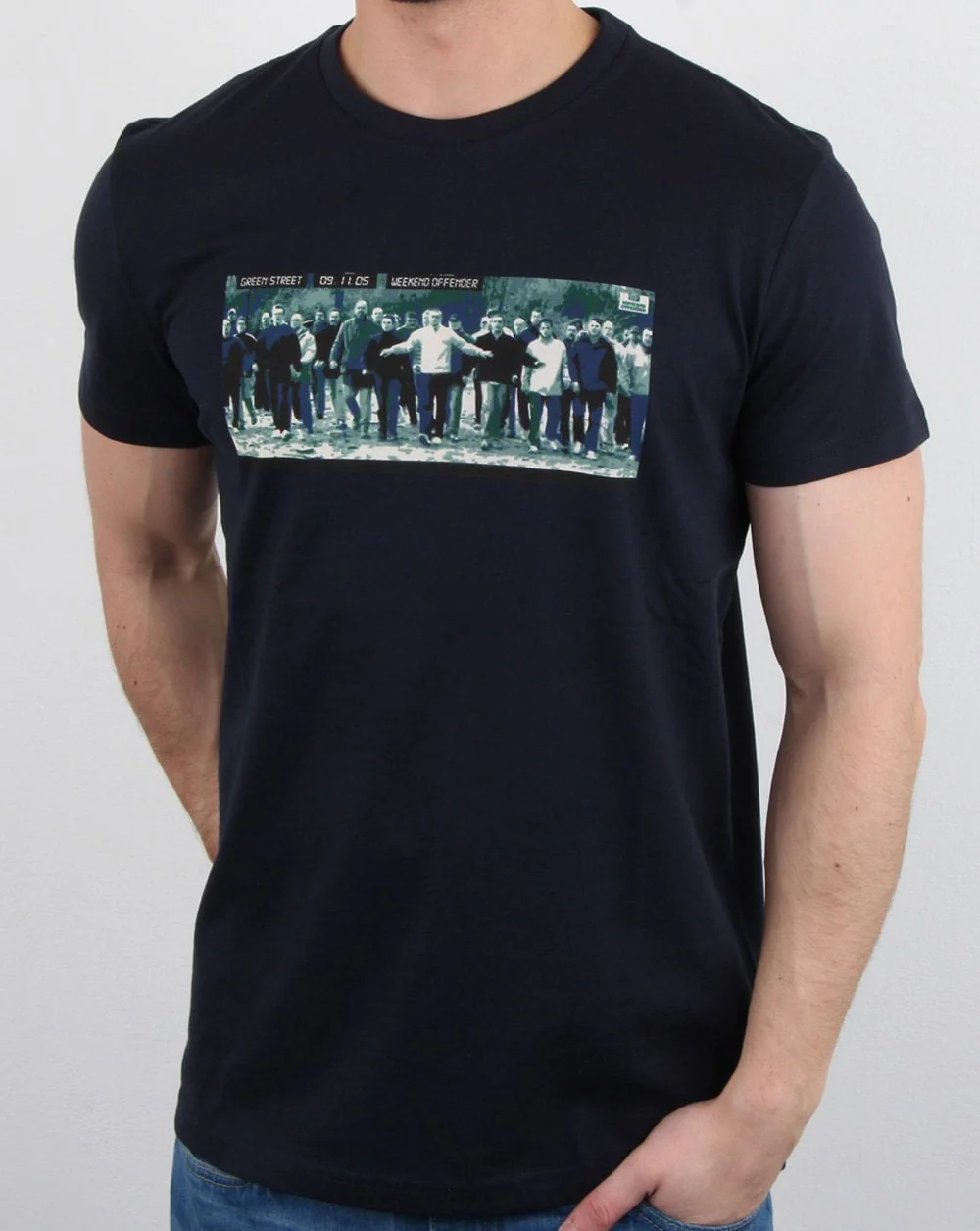 Weekend Offender Green Street T-shirt Navy - Image 2