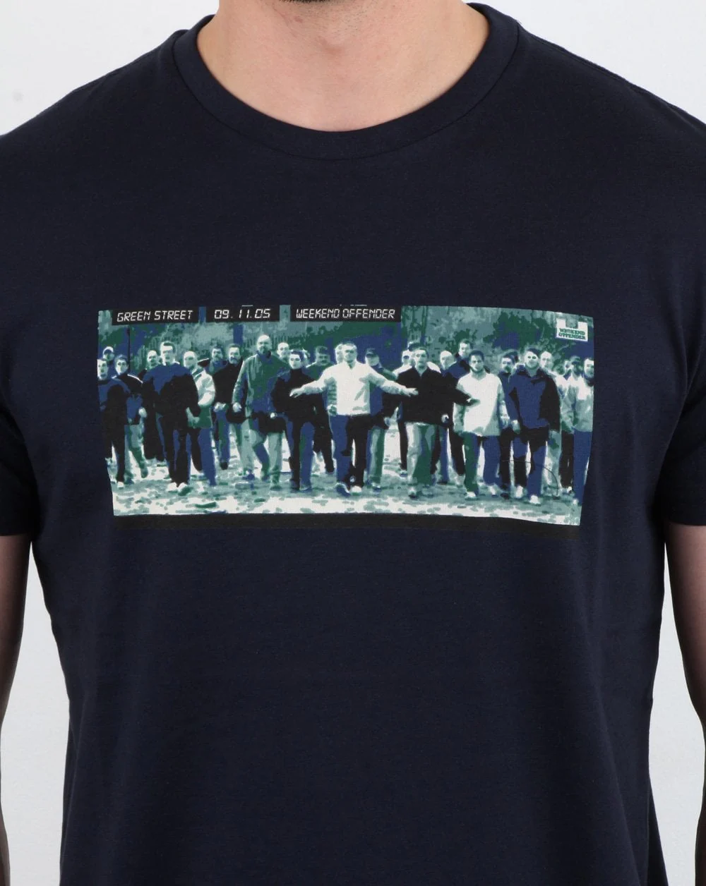 Weekend Offender Green Street T-shirt Navy - Image 3