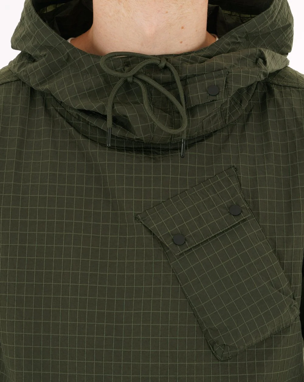 Weekend Offender Grohl Overhead Jacket Dark Green - Image 5