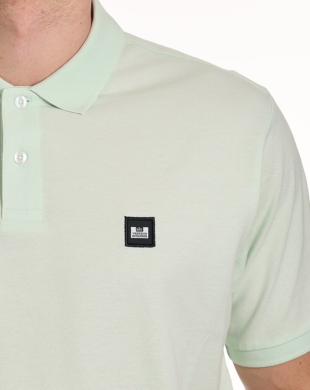 Weekend Offender Heathcote Polo Shirt Mint - Image 3